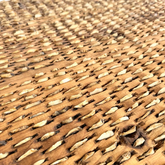 Mediterranean Antique Mediterranean Threshing Table/Coffee Table With Glass Top For Sale - Image 3 of 11