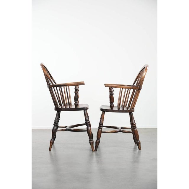 Set of two beautiful English Windsor chairs/armchairs with a gorgeous color scheme and lovely patina. : This fantastic set...