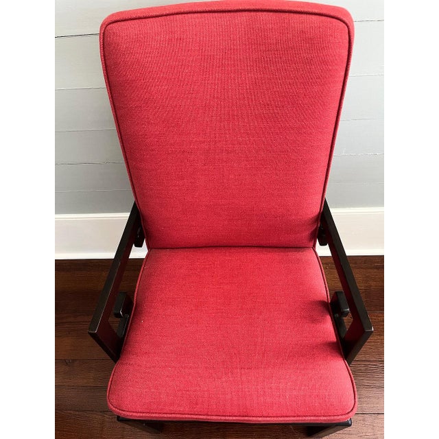 Mid 20th Century Mid 20th Century Michael Taylor Ebonized Mahogany Greek Key Arm Chair For Sale - Image 5 of 6