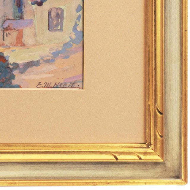 Traditional 'View of the Old Carmel Mission, Monterey, California' by Edda Maxwell Heath, Woman Artist, Society of Watercolor Artists, New York For Sale - Image 3 of 10