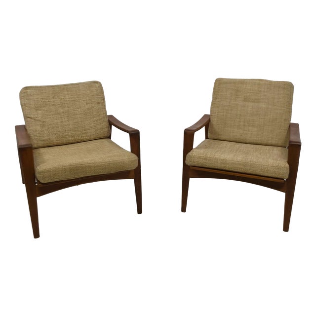 Vintage Danish Lounge Chairs by Arne Wahl Iversen for Komfort, 1970s, Set of 2 For Sale