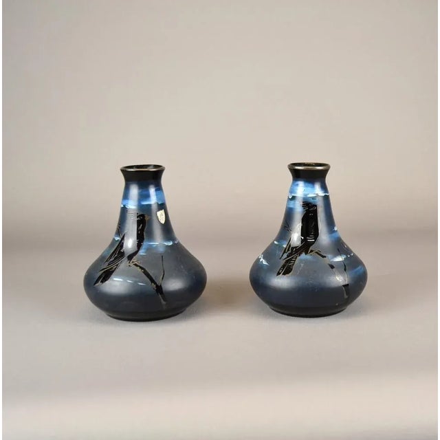 Glass Art Nouveau Glass Vases from Afors, Sweden, 1920s, Set of 2 For Sale - Image 7 of 7