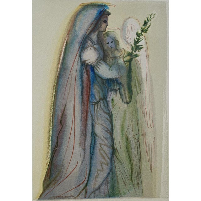 Salvador Dali, The Comfort of Angels, Original Woodcut For Sale - Image 5 of 5