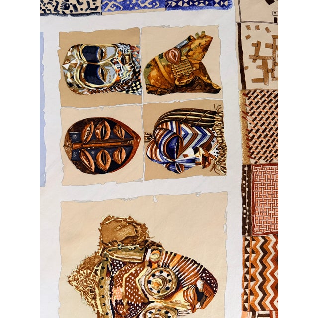 Beige Hermes Persona Silk Scarf 2003 by Loïc Dubigeon. For Sale - Image 8 of 12