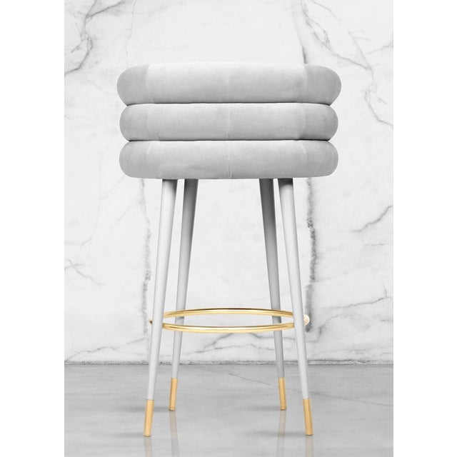 Not Yet Made - Made To Order Marshmallow Bar Stool by Royal Stranger For Sale - Image 5 of 18
