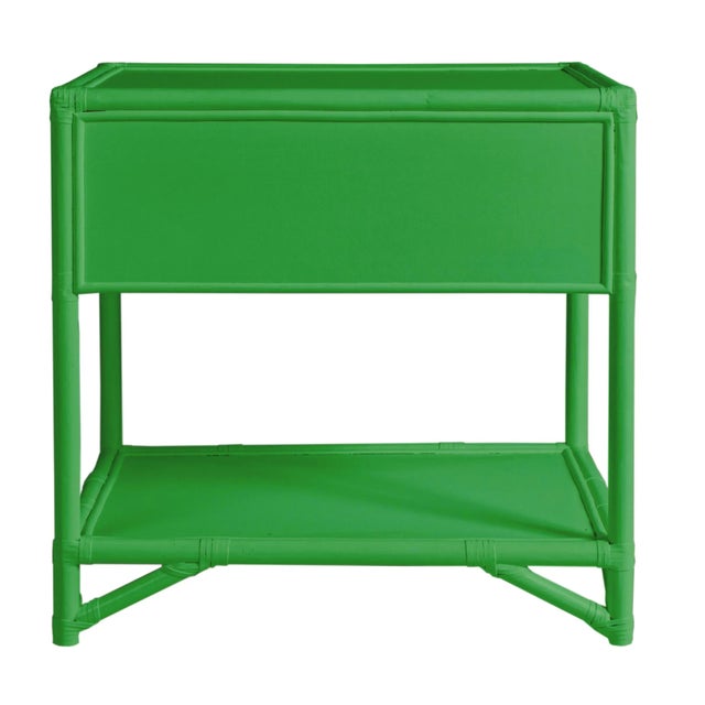 Olympia One-Drawer Nightstand in Bright Green For Sale - Image 4 of 6