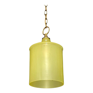 Single Murano Matte Yellow Hanging Ceiling Pendant Light