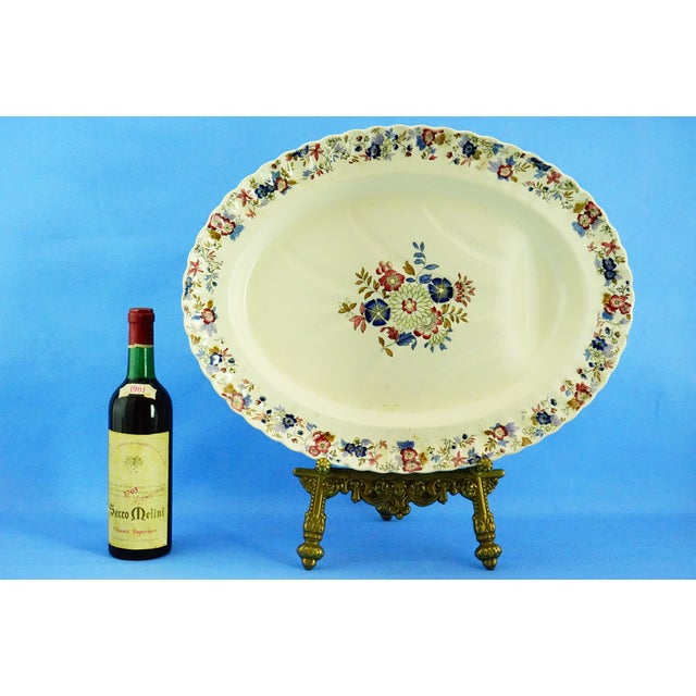 Measurements: width: 52.5 cm; height: 40.5 cm; depth: 7.5 cm; weight: 3.7 kg item : this imposing oval fine earthenware...