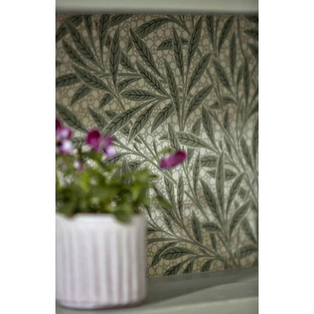 Morris & Co. Morris & Co Emerys Willow Wallpaper in Herball - a Sample For Sale - Image 4 of 4