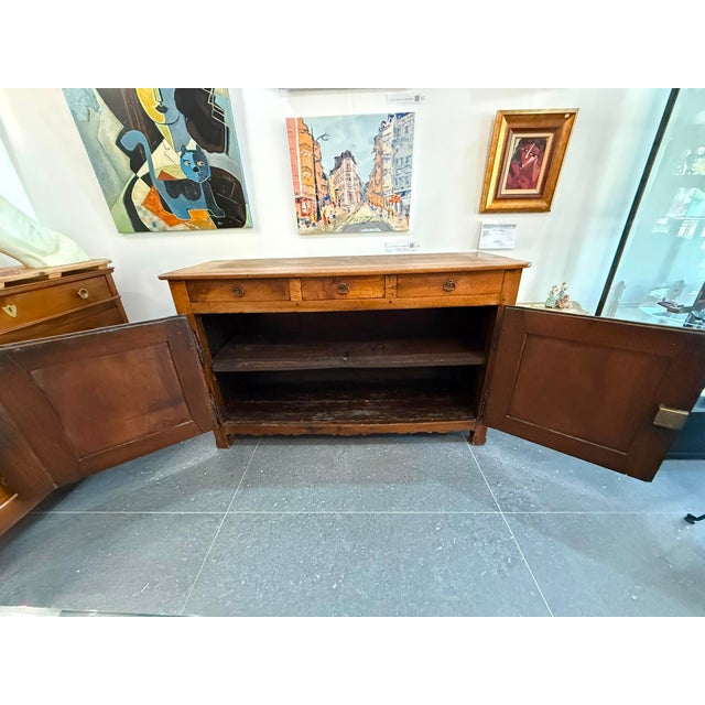 Wood Antique Walnut Buffet with 3 Drawers, 1850 For Sale - Image 7 of 18