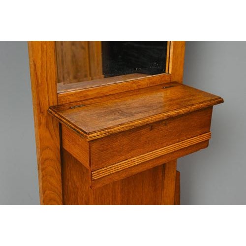 Wood Art Nouveau Oak Wardrobe For Sale - Image 7 of 17