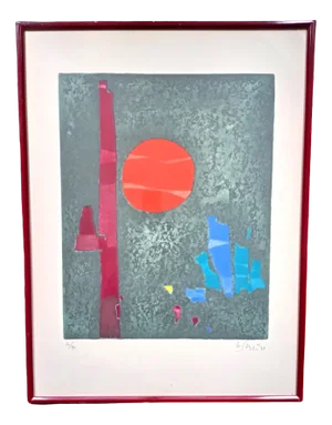 Gustave Singier, Abstract Composition, 1975, Lithograph