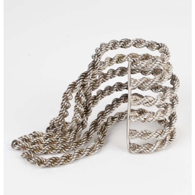 Mercedes Robirosa Paris Massive Silvered Chain Bracelet For Sale - Image 10 of 10