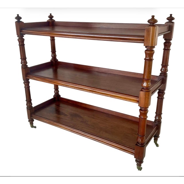 English Regency Mahogany Three Tier Etagere Trolley, 19th Century, England For Sale - Image 10 of 10