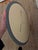 Transparent Vintage 1957 Mid-Century Venetian Art Deco Oval Wall Mirror - Frosted & Etched Floral Glass Border, Smooth Wood Backing For Sale - Image 8 of 14