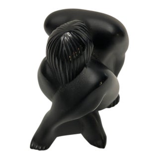 Lalique Black Lady Figurine For Sale