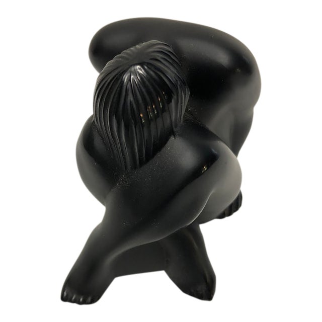 Lalique Black Lady Figurine For Sale