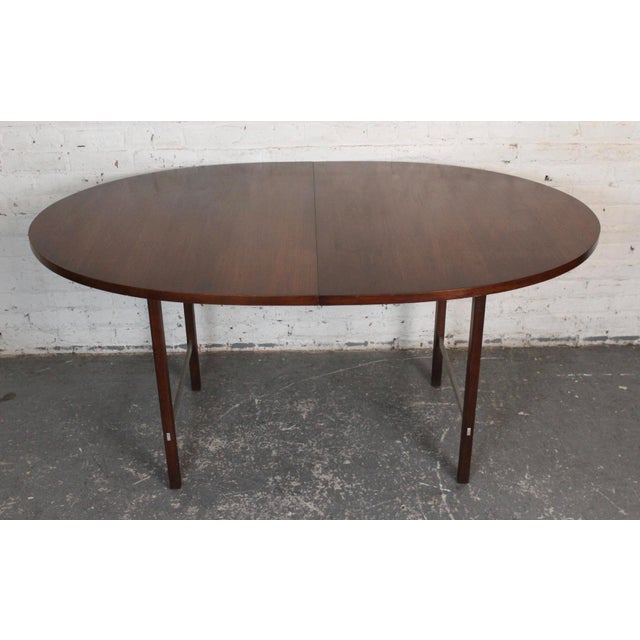 Calvin Furniture Mid 20th Century Paul McCobb for Calvin Extendable Walnut Dining Table For Sale - Image 4 of 17