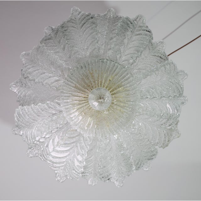 1970s Turin, Italian Murano Glass Ceiling Light or Flush Mount For Sale - Image 12 of 13