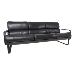 Lobbytop Three-Seater Leather Sofa by Otto Zapf for Drabert, 1970 For Sale
