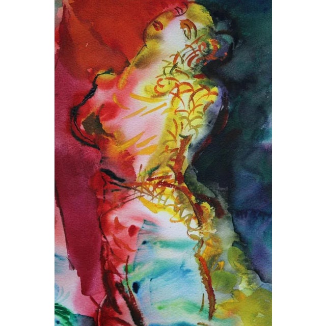Paper Malda Muizule, Bacchantes, Watercolor on Paper For Sale - Image 7 of 8
