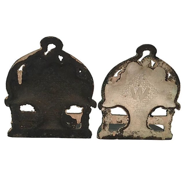 Cast Iron Flower Basket Bookends - a Pair For Sale - Image 4 of 6