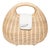 Isi Cut Out Handle Clutch in Natural / White For Sale