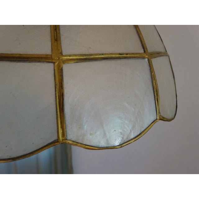 Metal Vintage Glass Pendant Light, 1970s For Sale - Image 7 of 12