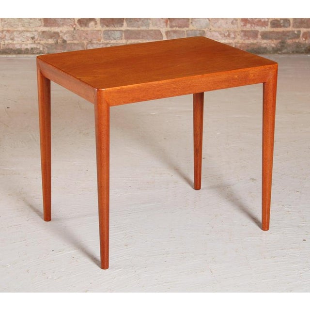 Danish Mid Century teak side table, circa 1960s. Excellent condition. W 59cm D 44cm H 53cm