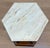 Vintage Neoclassical Marble Top Column Hexagon Side Table For Sale - Image 4 of 6