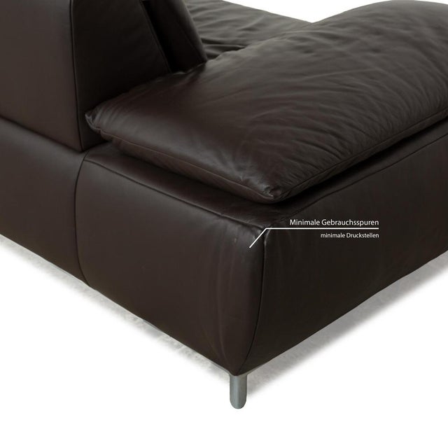 Volare 3-Seater Sofa in Dark Brown Leather from Koinor For Sale - Image 10 of 15