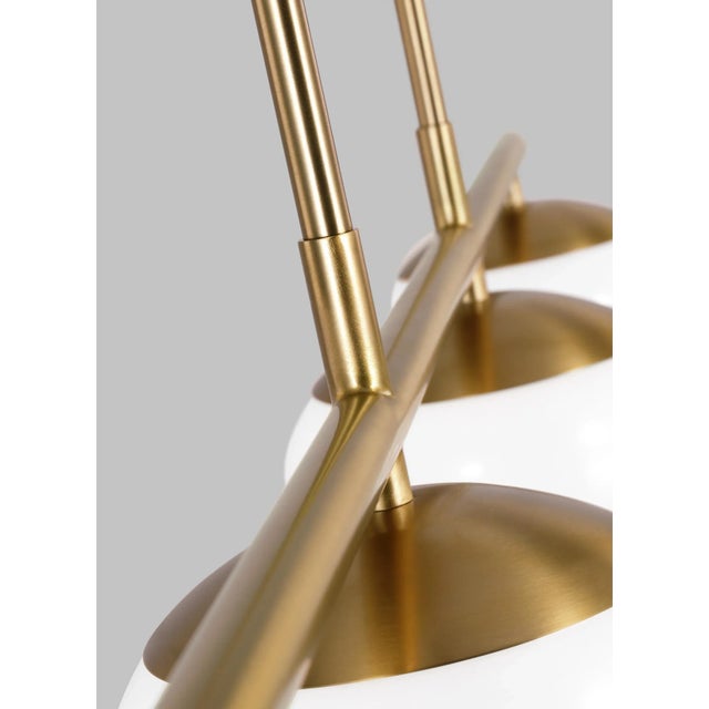 ED Ellen DeGeneres by Visual Comfort Studio Lune Medium Linear Chandelier, Burnished Brass For Sale - Image 4 of 5