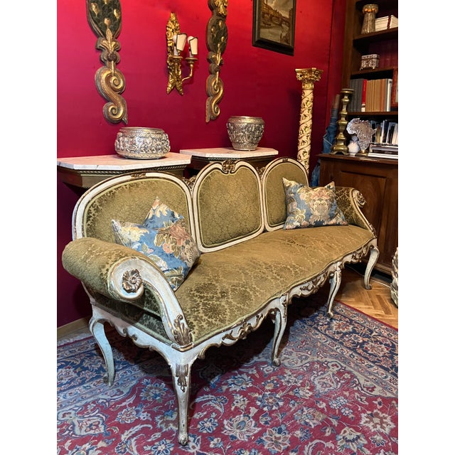 This extraordinary italian louis xiv sofa embodies the zenith of late 17th-century neapolitan craftsmanship. This antique...