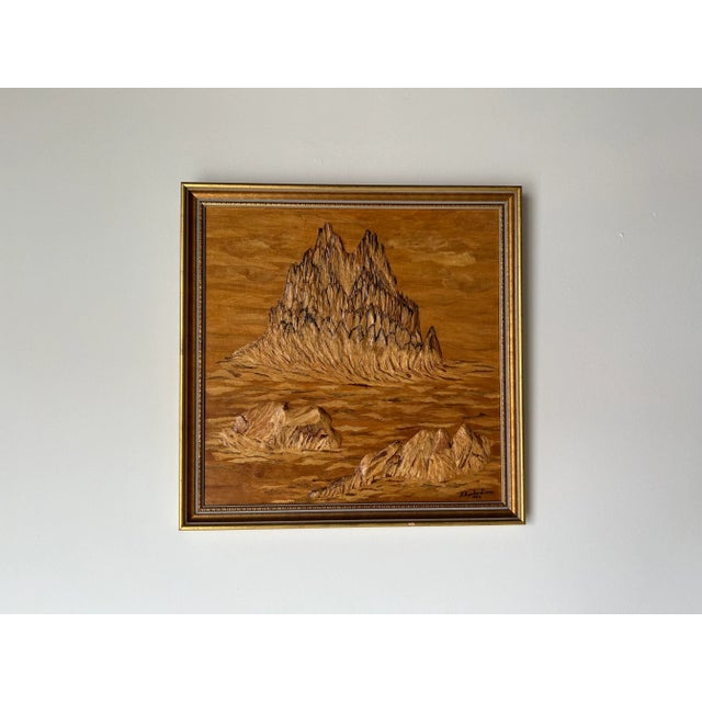 Abstract 1980's Sharles Dion Mixed Media Landscape Painting, Framed For Sale - Image 3 of 13