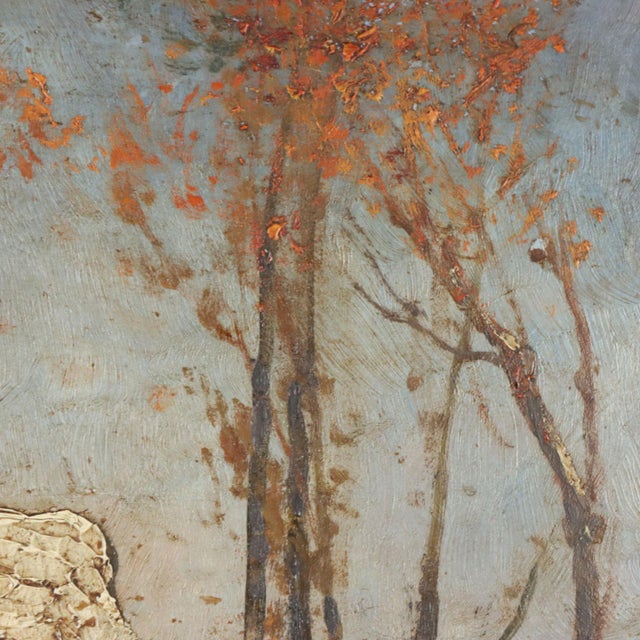 Vittorio Cajani, Winter Landscape, Oil on Panel, Framed For Sale - Image 5 of 9