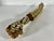 Brown Algerian Berber Flyssa Dagger: Cowrie Shell Sheath, Etched Steel Blade For Sale - Image 8 of 10