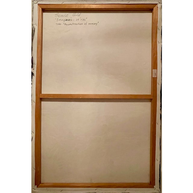 "Reconstruction of Memory" Original Oil Abstract Painting by Artist Sonia Gold For Sale - Image 11 of 11