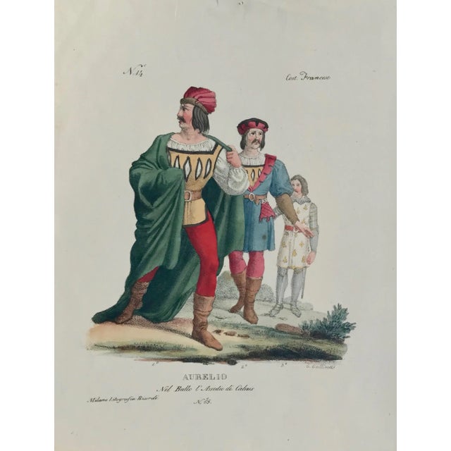 18th Century Pair of Vintage Italian Costume Prints, Circa 1700 (Set of 2) For Sale - Image 5 of 9