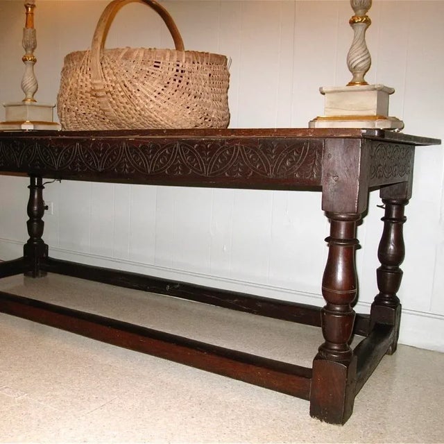 English Oak Refectory Table, Late 17th Century For Sale - Image 9 of 12
