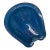 Vintage Murano Biomorphic Art Glass Bowl – Heavy Blue Swirl With Gold Aventurine Flecks, 3.5 LBS For Sale