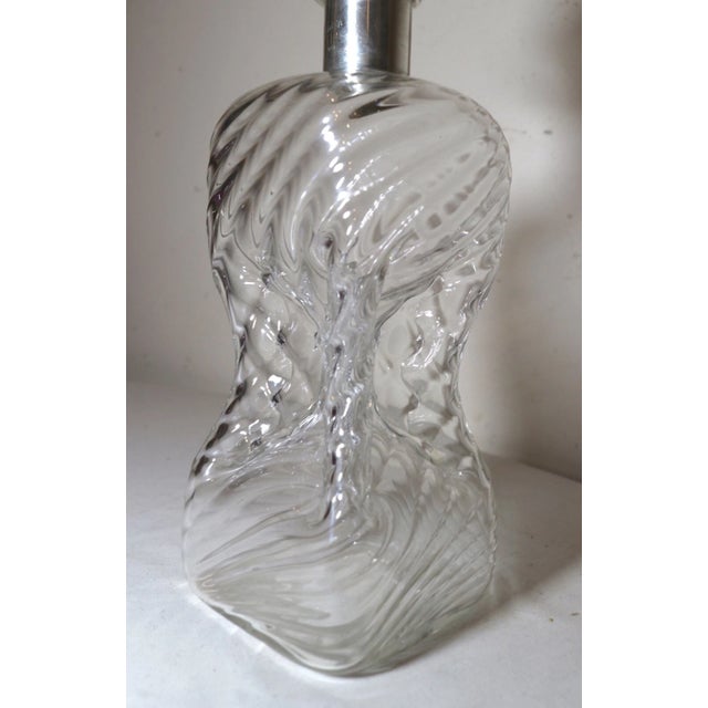 19th Century Antique Latham & Morton Blown Glass Sterling Silver Glug Glug Liquor Decanter For Sale - Image 5 of 12