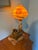 Alabaster Antique Art Deco Alabaster Beehive Lamp With Spelter Pianist Figure For Sale - Image 8 of 10