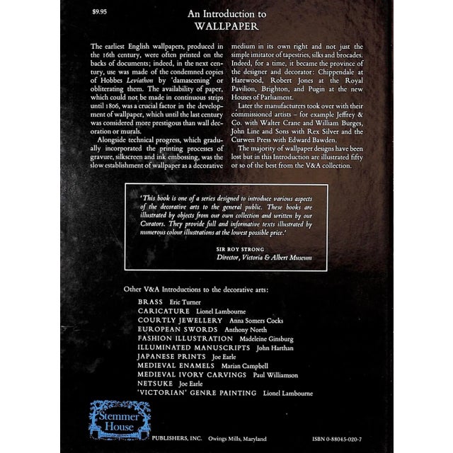 "Victoria & Albert Museum: Wallpaper" 1983 Hamilton, Jean For Sale In New York - Image 6 of 9