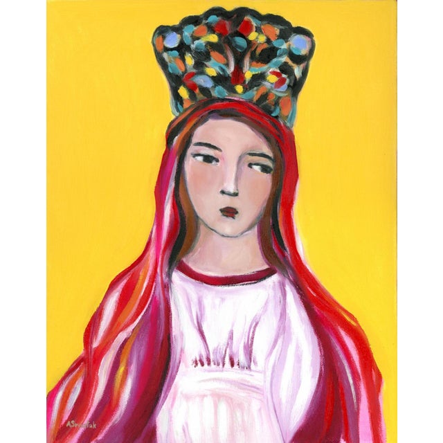 Contemporary Mary, Contemporary Portrait Oil Painting For Sale - Image 3 of 8