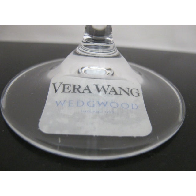 Vera Wang Wedgwood Duchesse Encore 9 1/2" Red Wine Glass Unused in Box For Sale In Portland, OR - Image 6 of 8