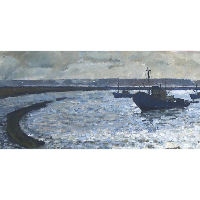 Zhurakovsky V.P. Silence oil on canvas 80-160 1972 FREE SHIPPING worldwide. The painting will be rolled up and packed...