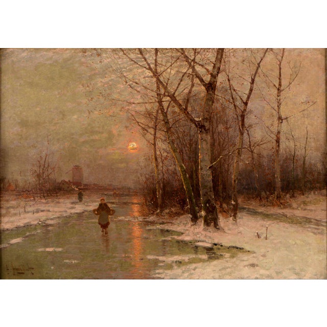 This atmospheric oil painting is an authentic and high-quality work by the renowned German painter Johann Jungblut. The...