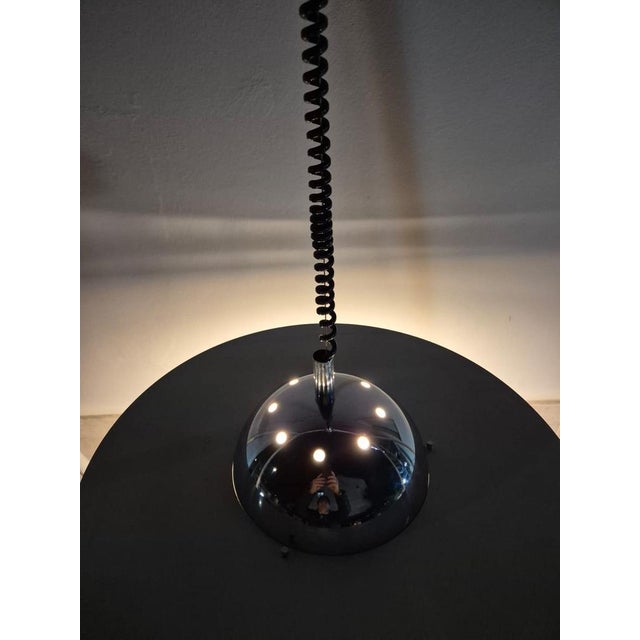 Metal French UFO Pendant Lamp, 1960s For Sale - Image 7 of 11