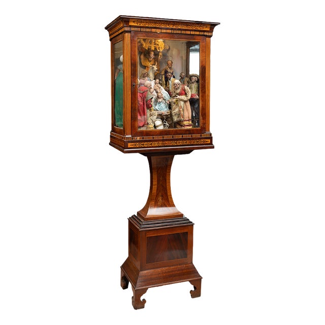 Antique 19th Century Neapolitan Scarabattola with Nativity Scene from Smith For Sale