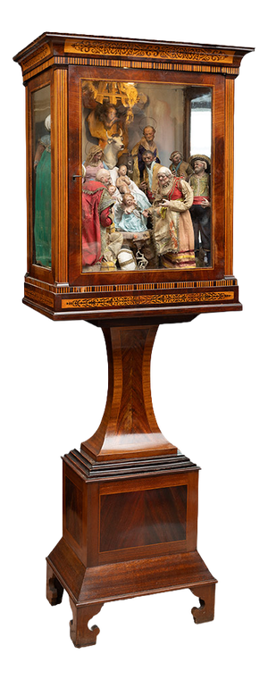 Antique 19th Century Neapolitan Scarabattola with Nativity Scene from Smith
